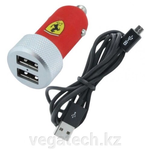 Зарядное устройство CG MOBILE Scuderia Ferrari USB красный - фото