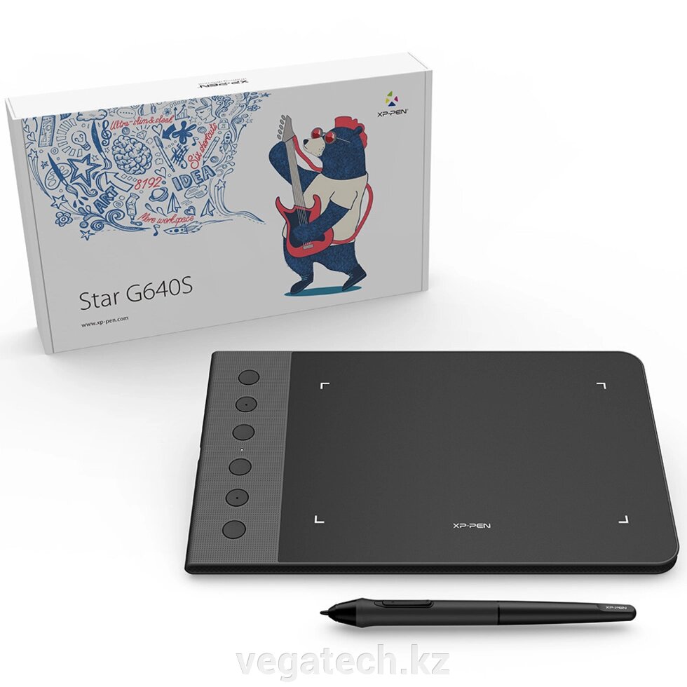 Графический планшет XP-Pen Star G640S, 6"x3.7", бе cпроводное перо, USB - отзывы