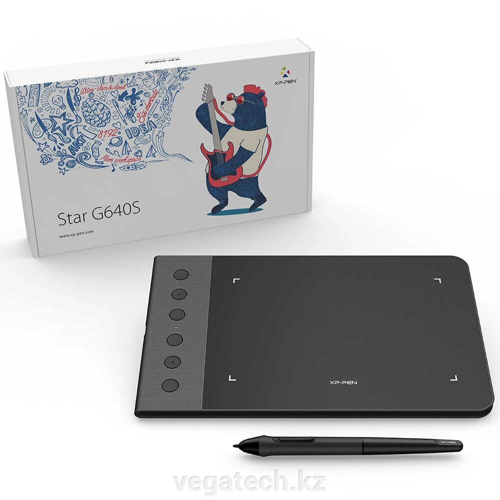 Графический планшет XP-Pen Star G640S, 6"x3.7", бе cпроводное перо, USB - интернет магазин