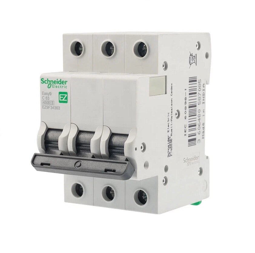 Автоматический выключатель EASY 9 3Р 16А Schneider Electric - характеристики