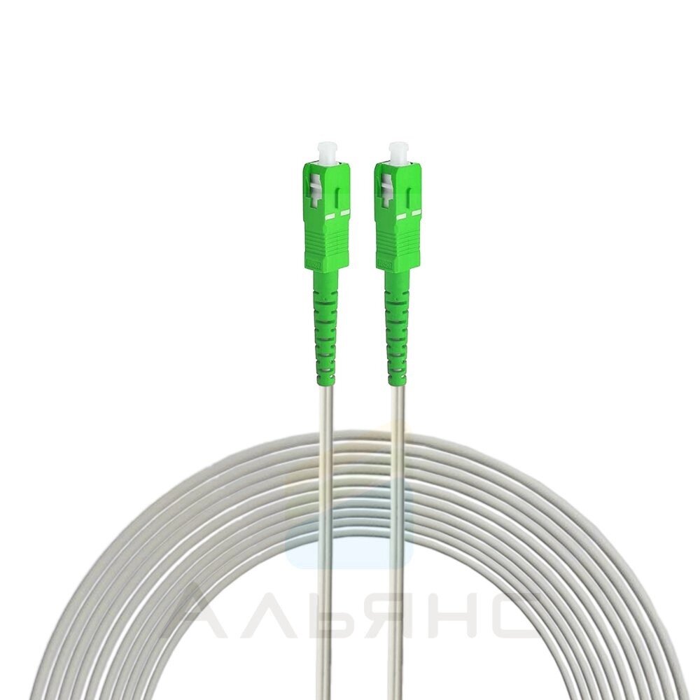 Оптический Drop pathcord SC/APC -SC/APC SM (9/125) LSZH белый - 10 м от компании Альянс - фото 1