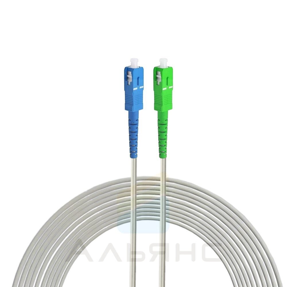 Оптический Drop pathcord SC/UPC-SC/APC LSZH Белый SM 9/125 Simplex - 10 м от компании Альянс - фото 1
