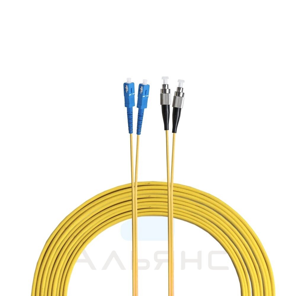 Патчкорд FC/UPC-SC/UPC 2мм SM 9/125 Duplex - 1 м от компании Альянс - фото 1