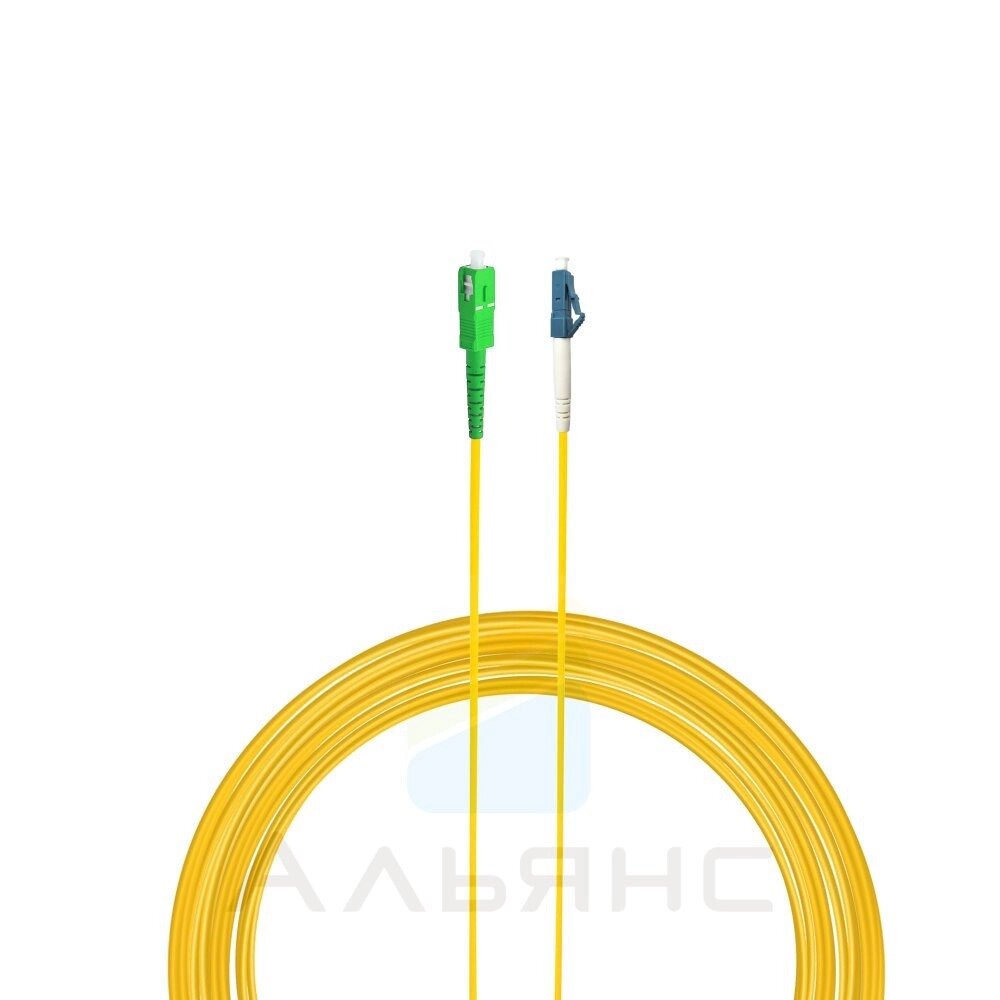 Патчкорд SC/APC-LC/UPC 2мм SM 9/125 Simplex - 1 м от компании Альянс - фото 1
