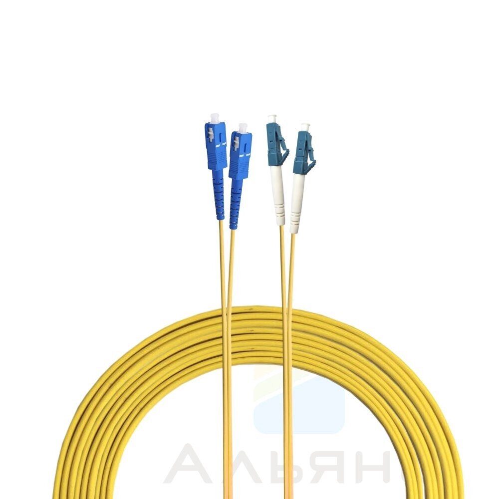 Патчкорд SC/UPC-LC/UPC 2мм SM 9/125 Duplex - 1 м от компании Альянс - фото 1
