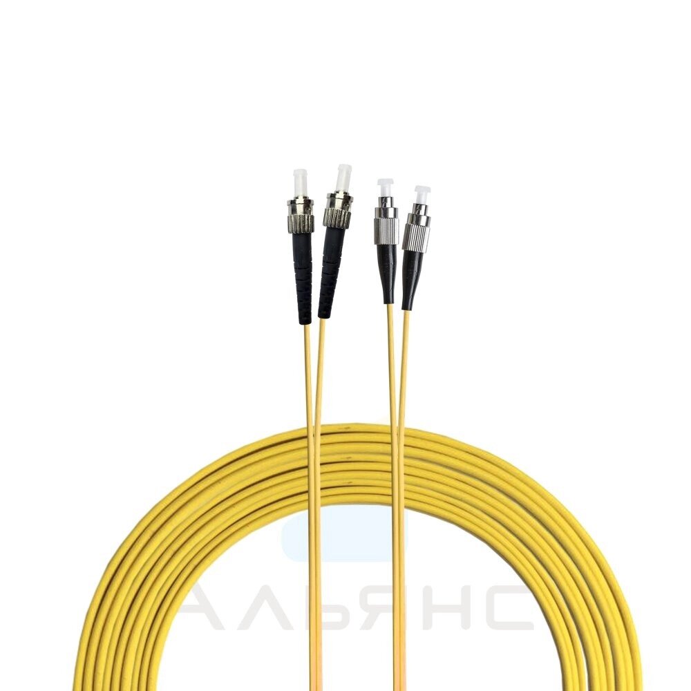 Патчкорд ST/UPC-ST/UPC 2мм SM 9/125 Duplex - 1 м от компании Альянс - фото 1