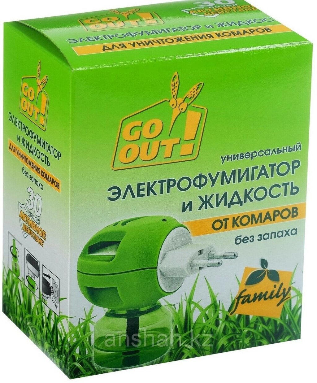 Комлект Жидкость + Фумигатор универсальный GO OUT от компании ИП Оптовая компания Anshah - фото 1