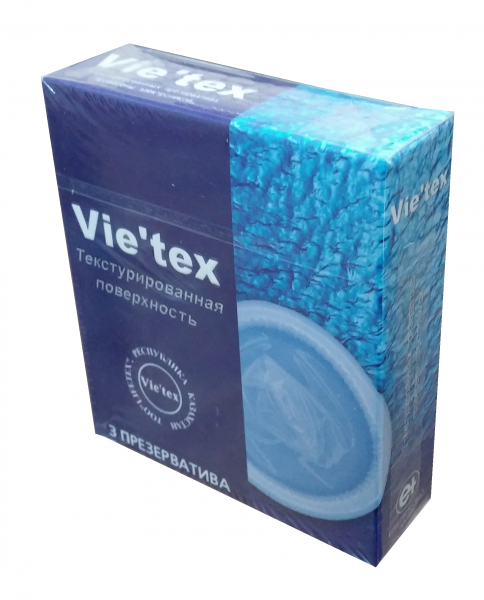 Презервативы Vietex с текстурированной поверхностью (12 пачек по 3 шт) от компании Оптовая компания "Sex Opt" - фото 1