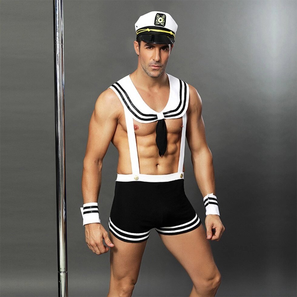 Ролевой костюм моряка ( боди, кепка, манжеты) от компании Оптовая компания "Sex Opt" - фото 1