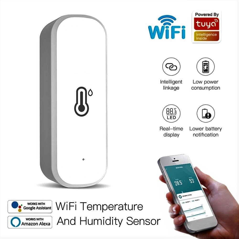 Дистанционный Wi-Fi датчик температуры и влажности от компании Alexel - фото 1