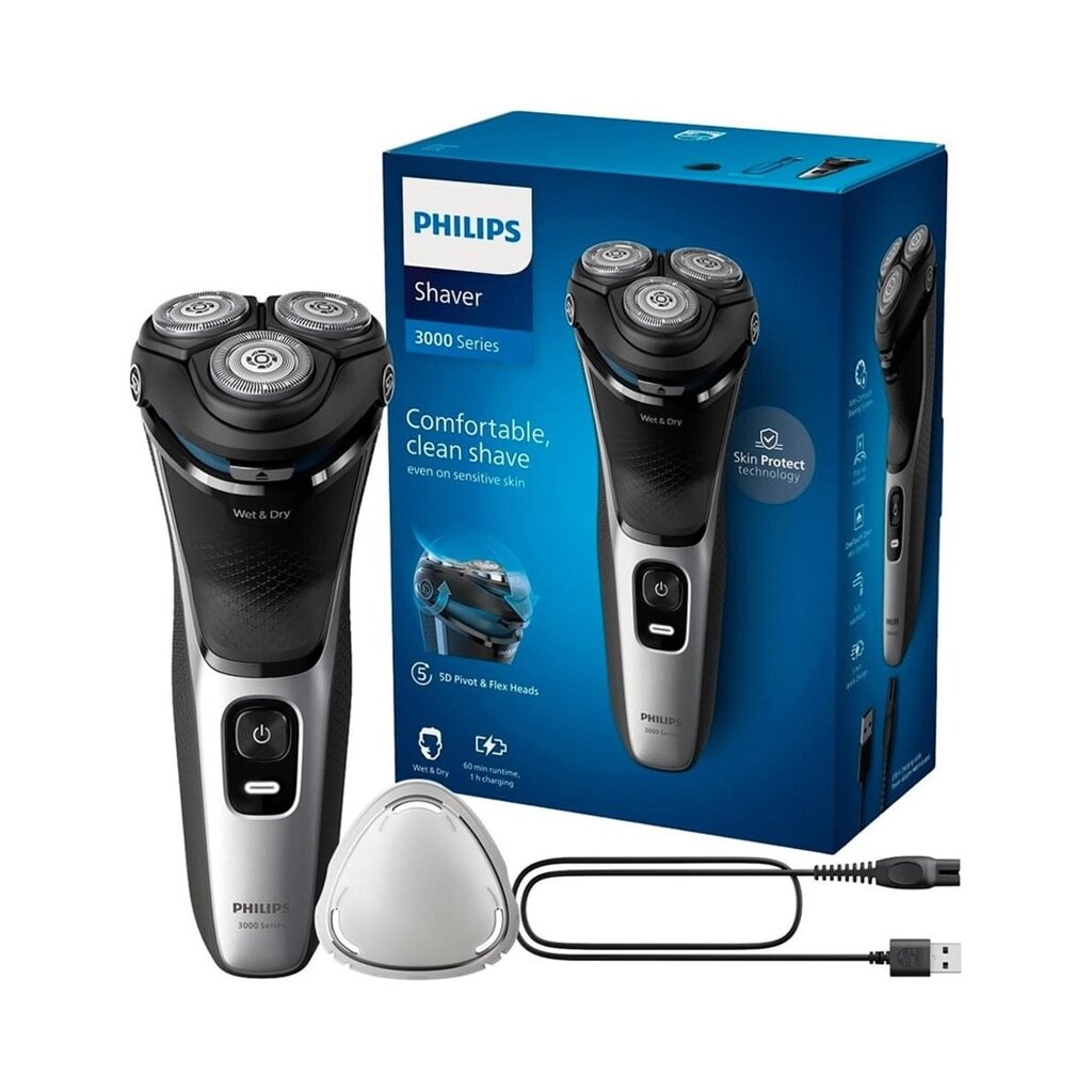 Электробритва Philips Серии 3000 S3143/00 для влажного и сухого бритья - сравнение