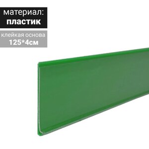 Ценникодержатель полочный самоклеящийся, DBR39, 1250 мм., цвет зелёный (комплект из 10 шт.)