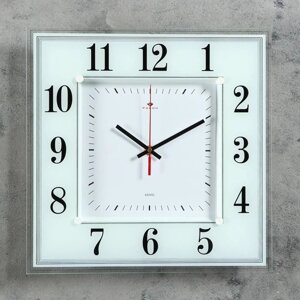 Часы настенные интерьерные 'Белая классика'бесшумные, 35 х 35 см