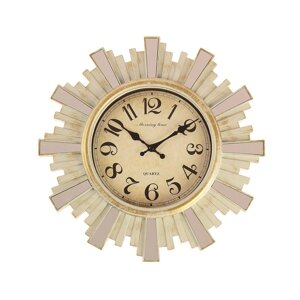 Часы настенные, серия Интерьер, Лучики Солнца'd-30 см, циферблат 16 см, бежевые