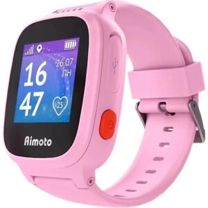 Детские смарт-часы Aimoto Kid, 1.2'GPS, SOS, история перемещений, безопасная зона, розовые