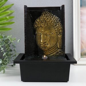 Фонтан настольный от сети, подсветка 'Изображение Будды на стене' 21,5х17х27,5 см
