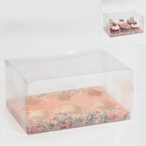 Коробка для капкейка 'Зимние цветы'23 x 16 x 11.5 см (комплект из 5 шт.)