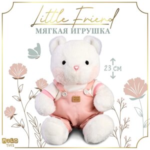 Мягкая игрушка 'Little Friend'медведь в розовом комбинезоне