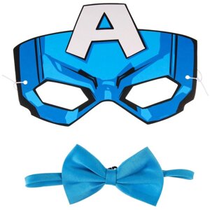 Набор карнавальный маска и бабочка 'Капитан Америка'Мстители
