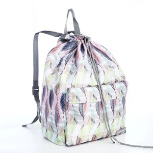 Рюкзак Erich Krause из текстиля на шнурке, 1 карман, цвет серый/разноцветный