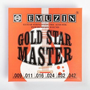 Струны 'GOLD STAR MASTER' с обмоткой из нержавеющей стали /009 -042/