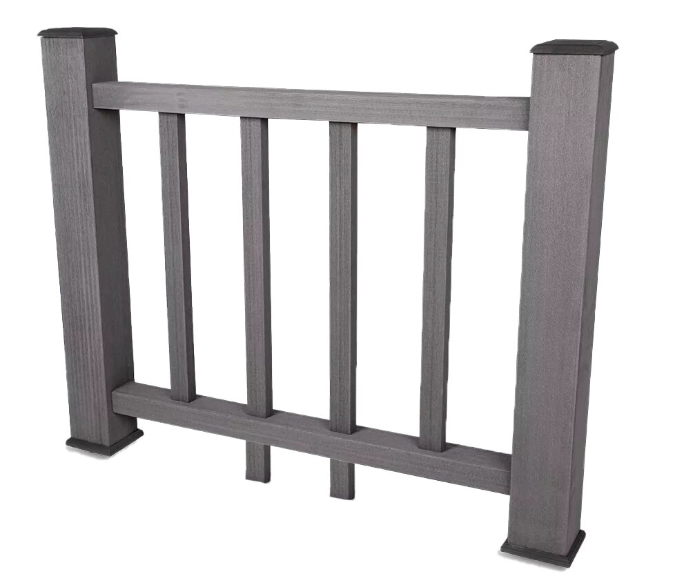 Ограждение из ДПК SinoDeck Fence Светло-серый от компании ТОО "ABBEX" - фото 1