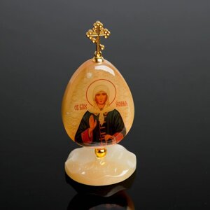 Яйцо «Ксения Петербургская», на подставке, 511 см, селенит