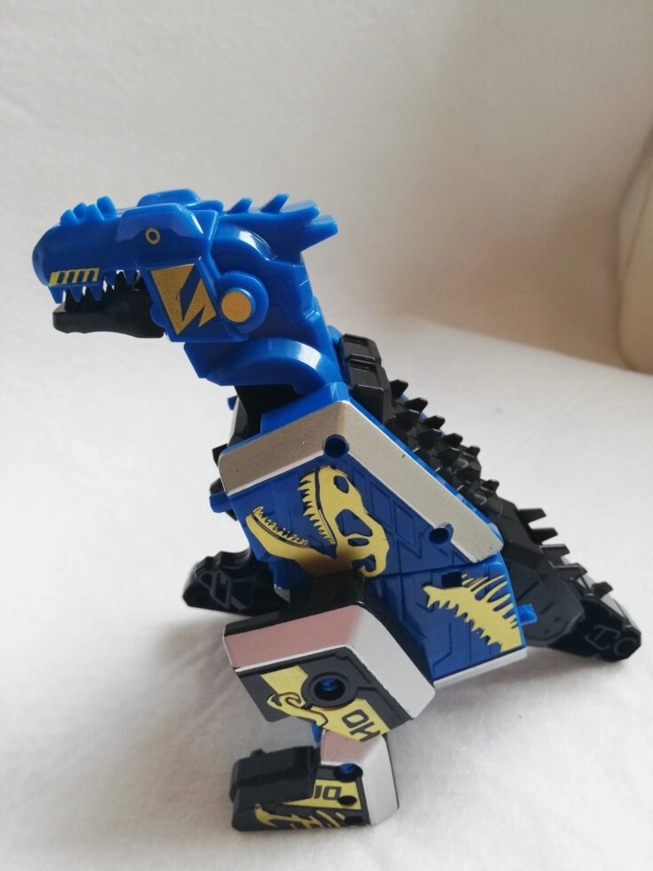 Трансформер SUPER Dinosaur rubik's cube pterosaur синего цвета - фото