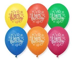 Шары воздушные разноцветные поздравительные Happy birthday 100 шт пачка - Алматы