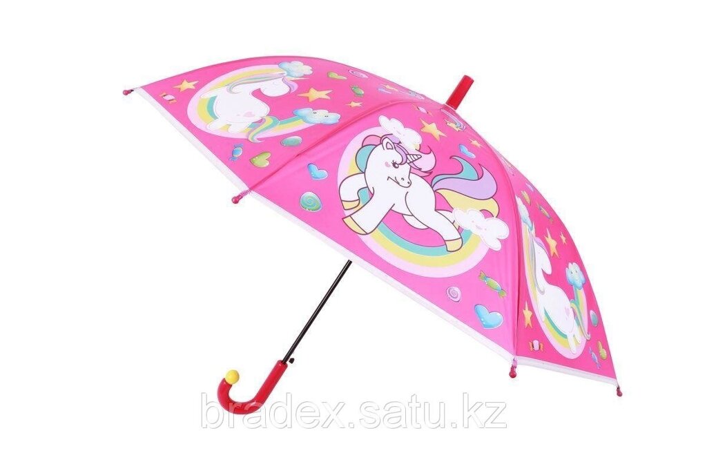 Зонт «единорог», розовый от компании BRADEX™ - ТОО "Поколение технологий" - фото 1