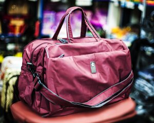 Спортивная дорожная сумка "VALTEX", 43х22х27см (розовая)