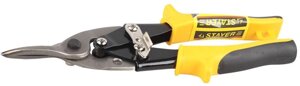 Ножницы STAYER "STANDARD" по металлу с двухкомпонентными рукоятками, прямые