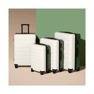 Чемодан NINETYGO Rhine Luggage 20" бело-зеленый