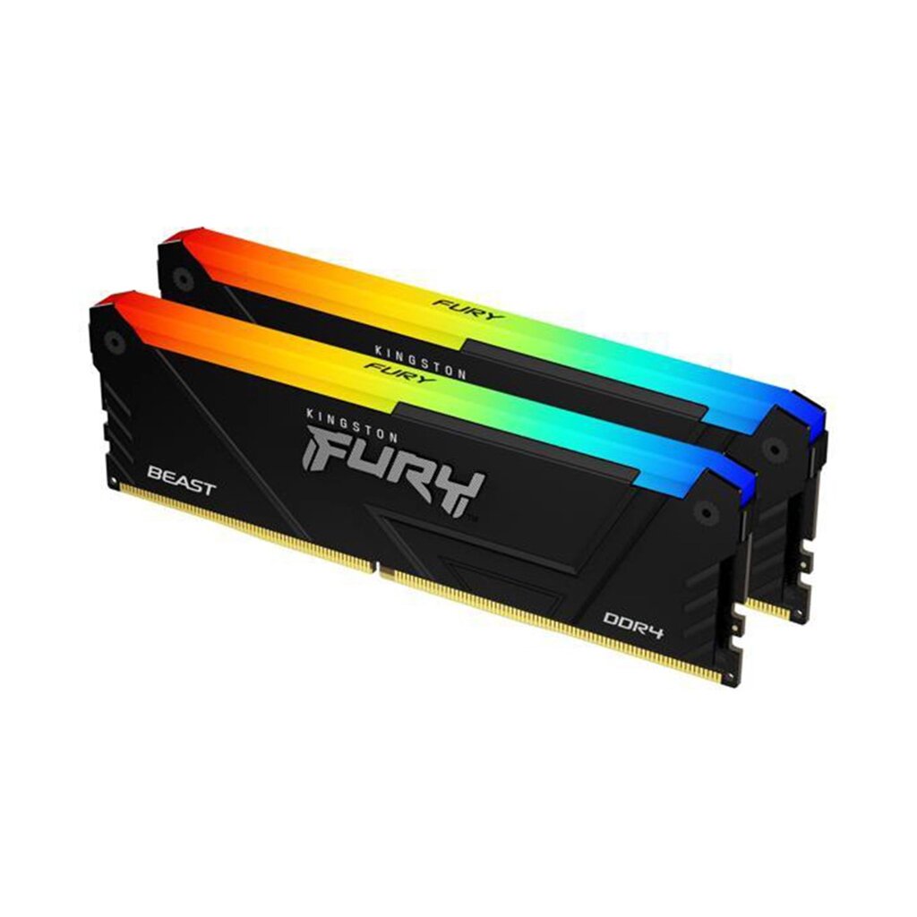 Комплект модулей памяти kingston FURY beast RGB KF432C16BB12AK2/32 DDR4 32GB (kit 2x16GB) 3200mhz - гарантия