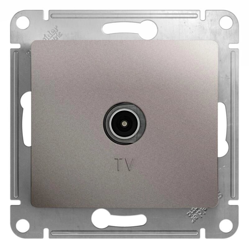Розетка телевизионная оконечная TV Glossa 1дБ механизм платина SE GSL001291 - выбрать