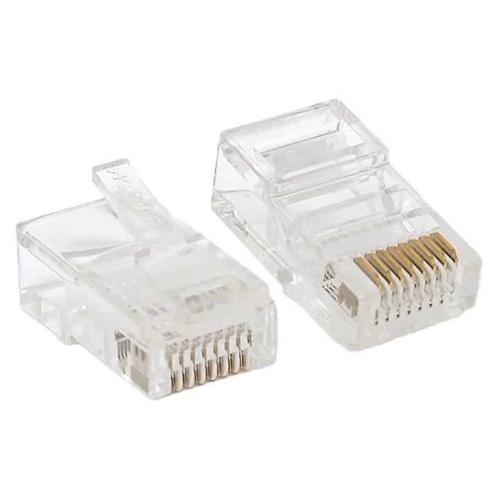 Коннектор RJ45 (8P8c) кат. 5E неэкранир. teracom универс. (уп. 10шт) EKF TRC-PLUG-5EUTP-10 - выбрать