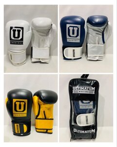 Перчатки для бокса и кикбоксинга Ultimatum Boxing натуральная кожа размер 12-14-16OZ