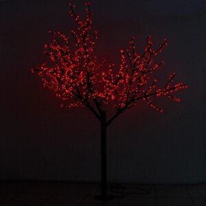 Светодиодное дерево "Сакура" красный свет 180 см
