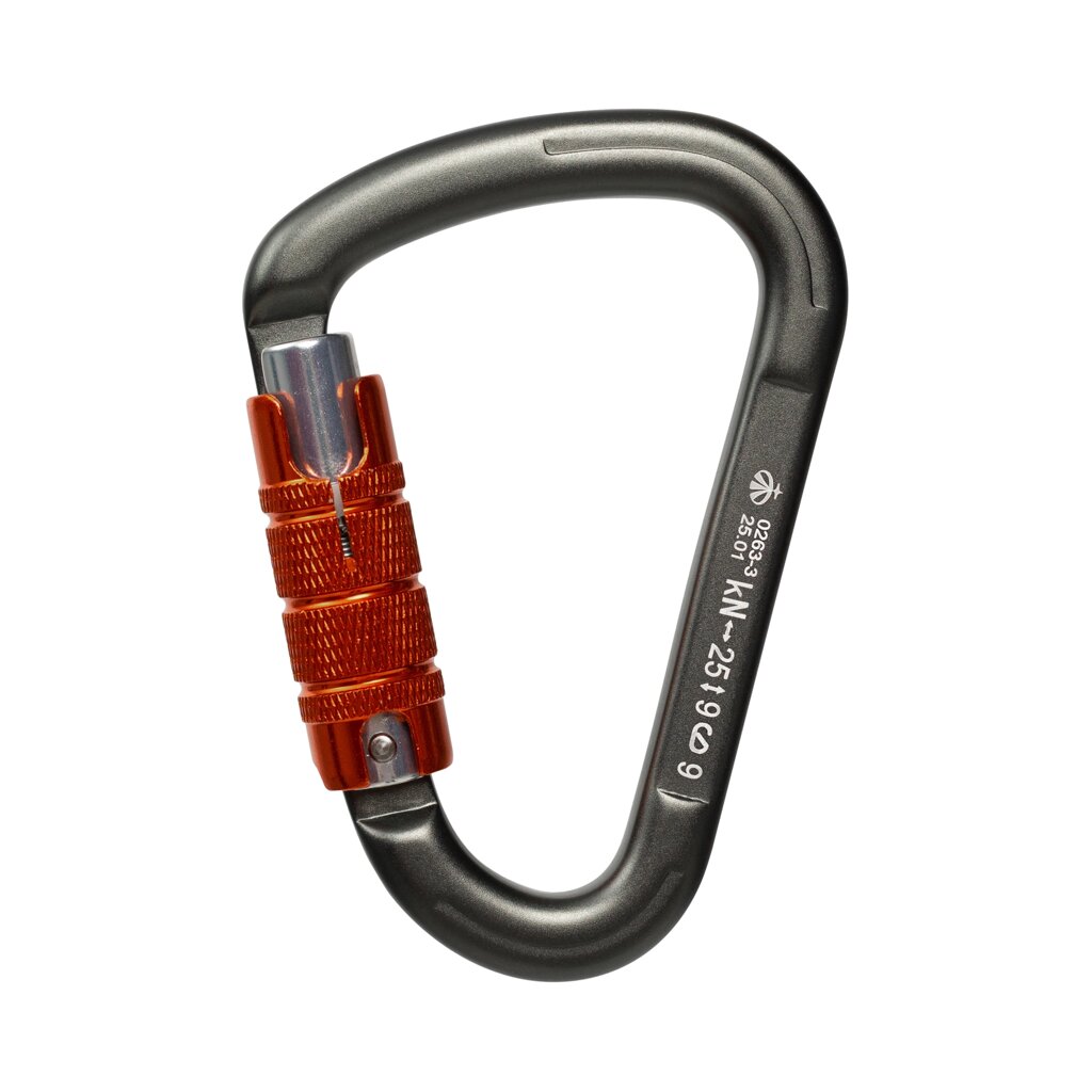 Ver 0263-3 Карабин GRAY треугольный трехтактный (Keylock) от компании ТОО "T5 Group" - фото 1