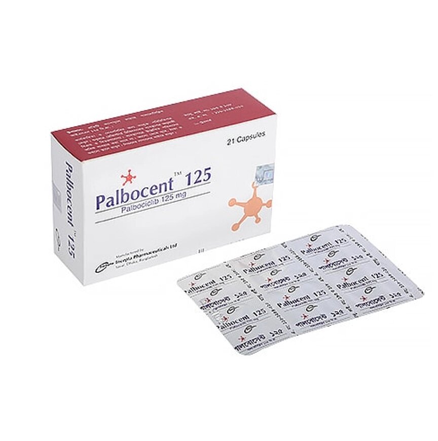 Палбоцент Palbocent (палбоциклиб) капсулы 125 мг №21 от компании Indian Medicine - фото 1