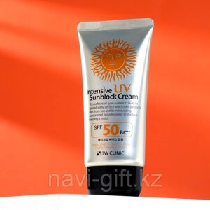 Интенсивный солнцезащитный крем для лица 3W CLINIC Intensive UV Sun Block Cream SPF50+PA, 70 мл