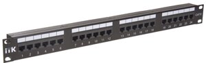 ITK 1U патч-панель кат. 6 UTP, 24 порта (Dual IDC)