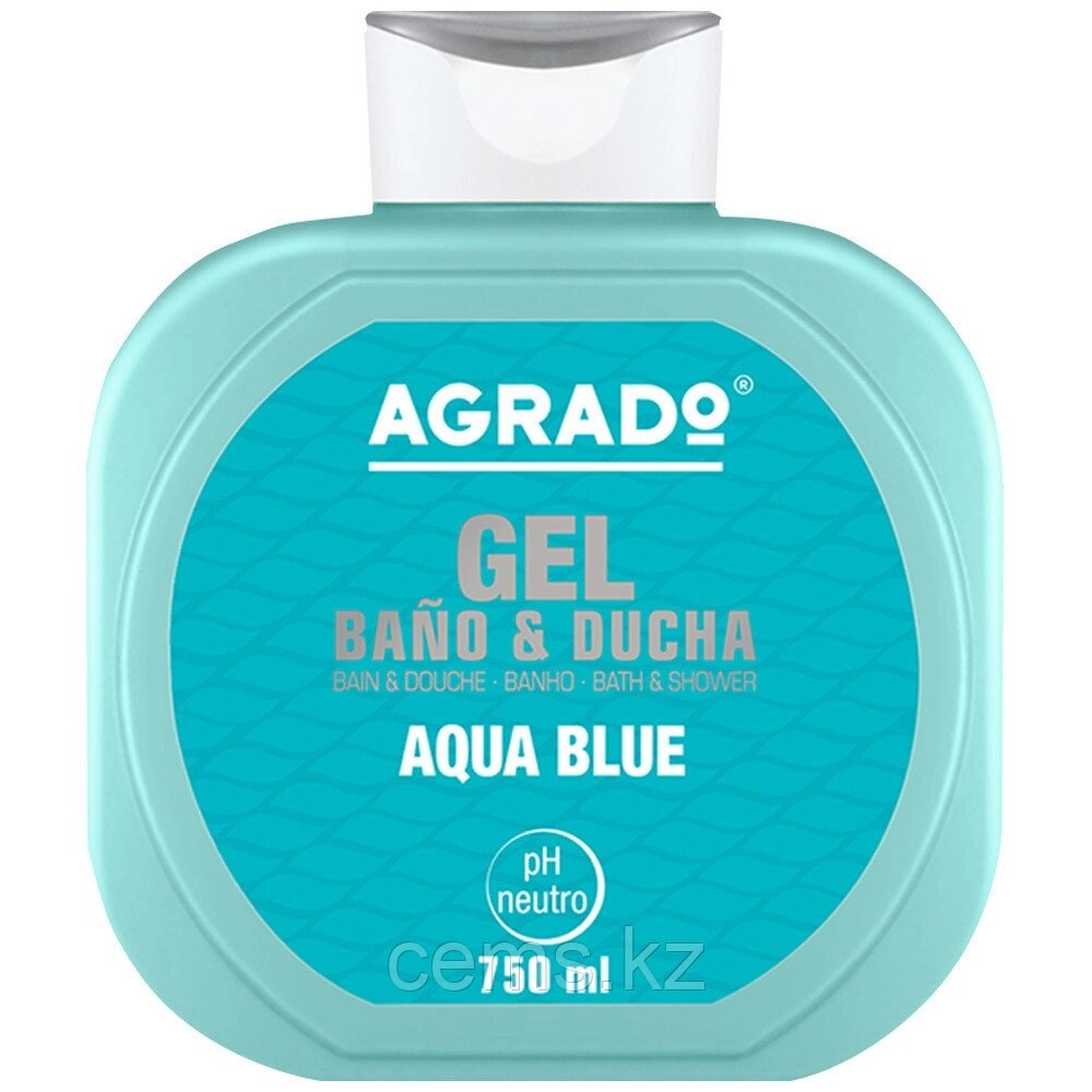 AGRADO гель для ванн и душа"Aqua blue" увлажняющий 750мл от компании ТОО "Компания CEMS" - фото 1