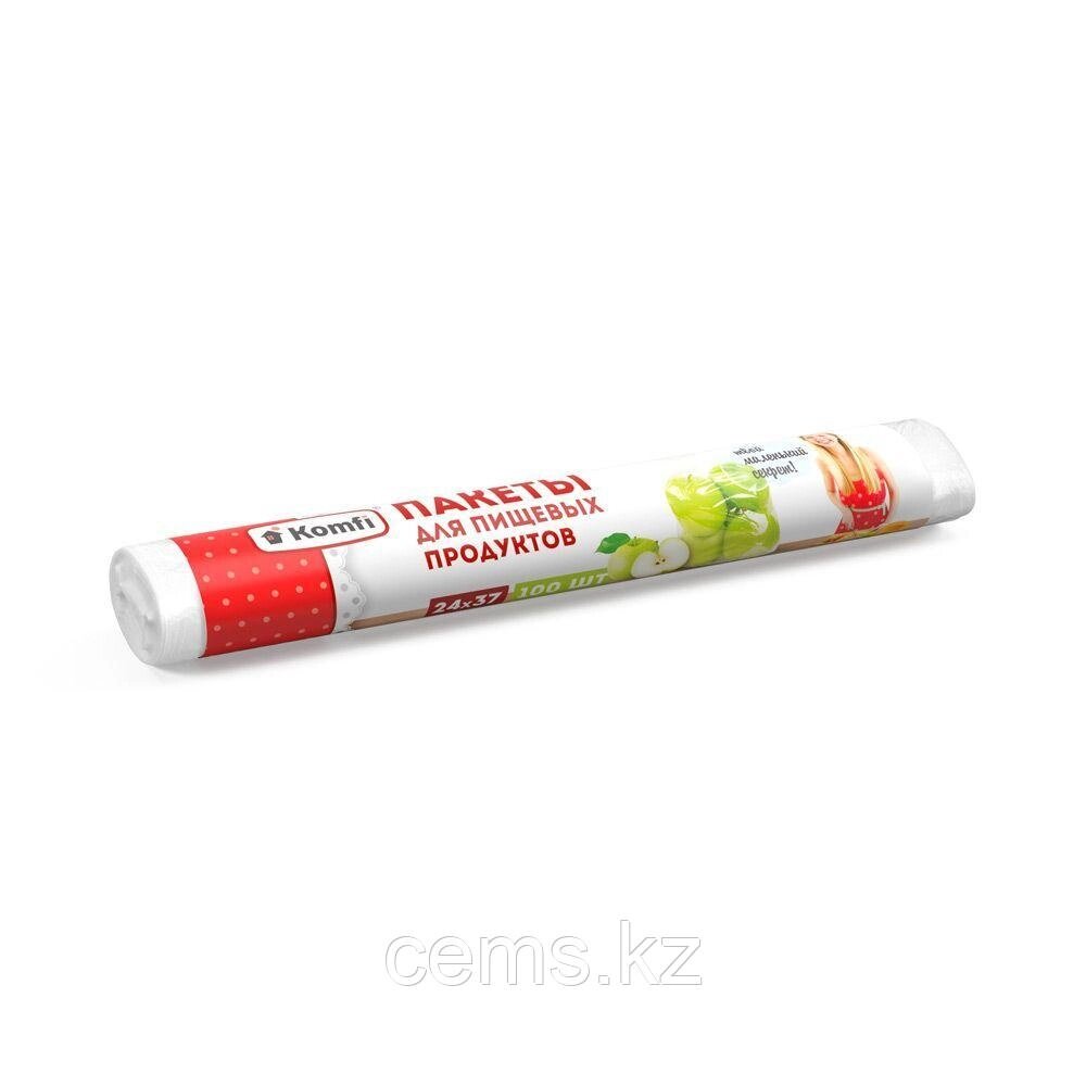 Пакеты для продуктов, ПНД, 24*37 см, 100 шт/уп., Komfi от компании ТОО "Компания CEMS" - фото 1