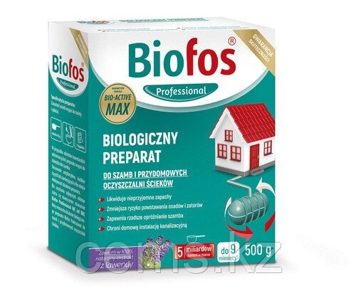 Средство для септиков и небольших очистных сооружений Biofos от компании ТОО "Компания CEMS" - фото 1