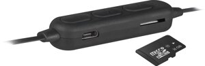Беспроводные наушники с микрофоном Defender FreeMotion B660 черный, SD-карта, Bluetooth