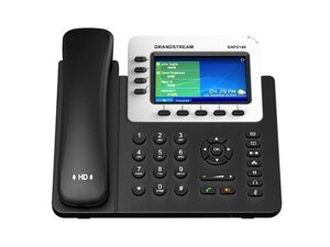 IP телефон Grandstream GXP2140 (PoE), 4 SIP аккаунта, 4 линии, цветной LCD, PoE,1GbE) Gigabit Ethernet, до 4-х GXP2200E