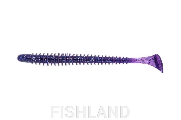 Съедобная силиконовая приманка KEITECH Swing Impact 3.5" (8 шт/упак) ц: ea#04 violet от компании FISHLAND - фото 1