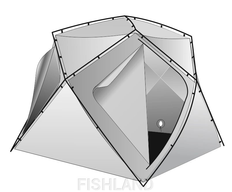 Внутренний тент утепленный зимний ЛОТОС Куб-3 180х210х210 от компании FISHLAND - фото 1