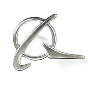 Значок символ компании Boeing, серебристый